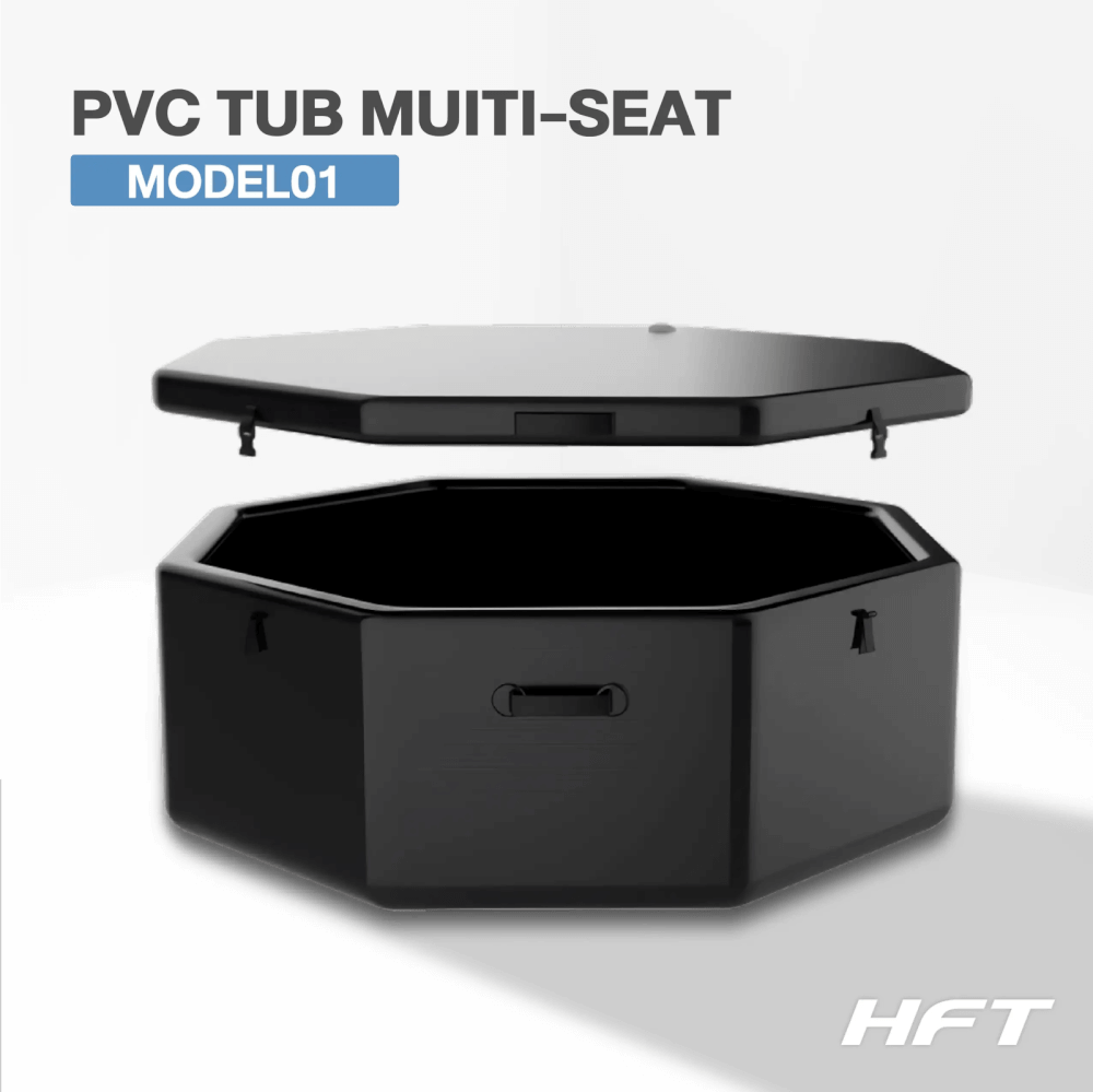 อ่างแช่น้ำเย็น HOMEFITTOOLS รุ่น PVC TUB MUITI SEAT MODEL01 XL แบบนอน ทรง 8 เหลี่ยม ICE BATH